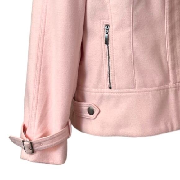 Chico’s Women’s Coat Moto Style Zip Front Jacket Pink Size 2 Women's Size M - Picture 10 of 14